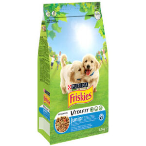 FRISKIES Σκυλοτροφή Κροκέτα Junior (Κοτόπουλο-Λαχανικά-Γάλα) 1,5kg