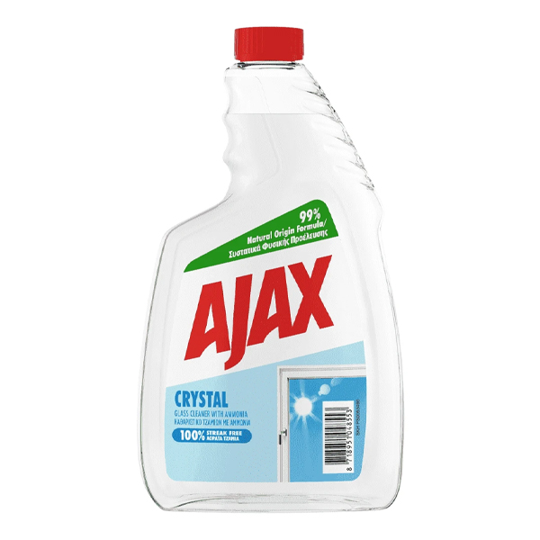 Ajax Καθαριστικό Τζαμιών 750ml Crystal Clean Ανταλλακτικό