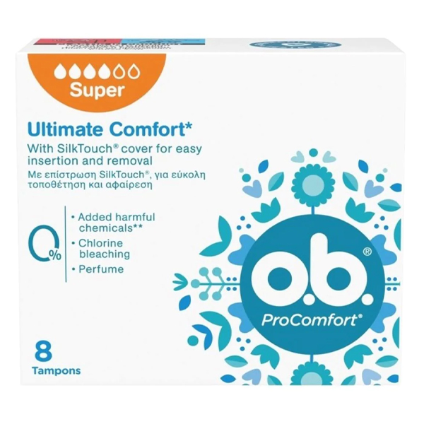 O.B. Tampons ProComfort 8τεμ. Super