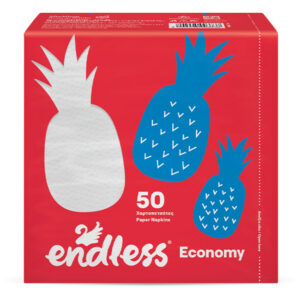 Endless Χαρτοπετσέτα Economy 50τεμ. (30x30cm) Λευκή