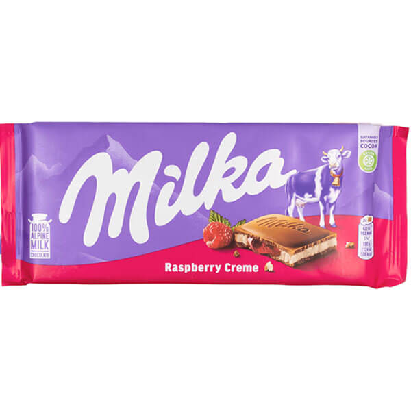 Σοκολάτα Milka Raspberry Cream 100gr