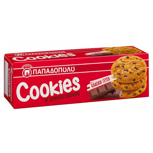 Παπαδόπουλου Cookies 180gr - Κομμάτια Σοκολάτας