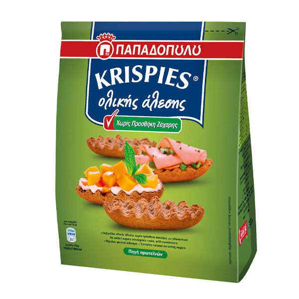 Παπαδοπούλου Krispies 200gr (Ολικής) (Χωρίς Ζάχαρη)