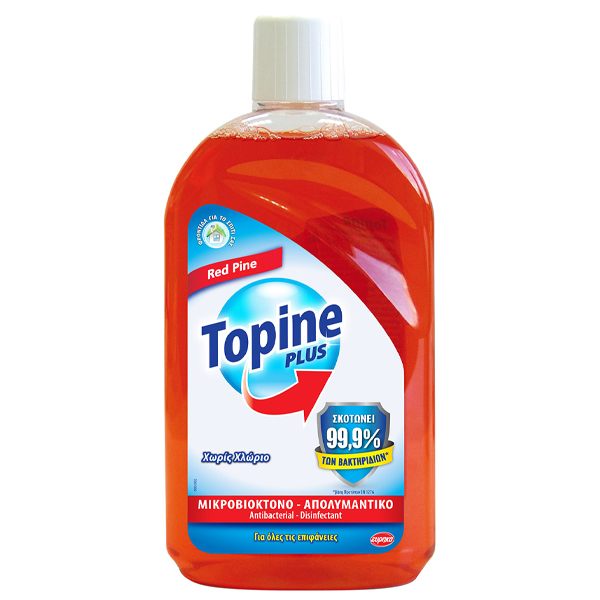 Topine Απολυμαντικό 1lt (Red Pine) Plus