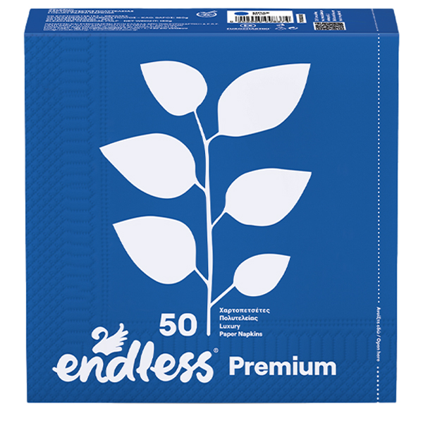 ENDLESS Χαρτοπετσέτα Premium 50τεμ. (33x33cm) Μπλε