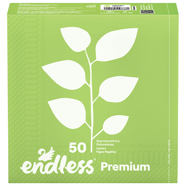 Endless Χαρτοπετσέτα Premium 50τεμ. (33x33cm) Λαχανί