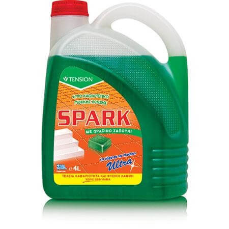 SPARK Καθαριστικό Πατώματος 4lt (Πράσινο Σαπούνι)