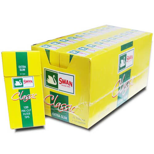Swan Classic Extra Slim Φιλτράκια (120x20τεμ.) - Κίτρινο