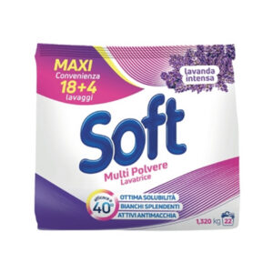 Soft Σκόνη Πλυντηρίου Λεβάντα 22 Μεζούρες 1,32kg