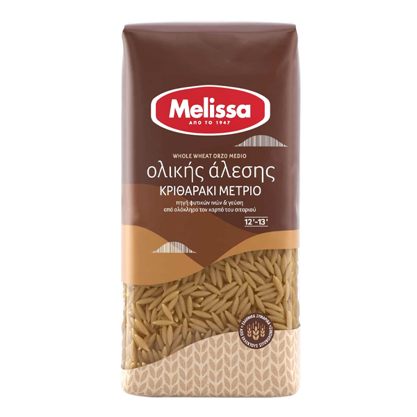 Melissa Ολικής Άλεσης 500gr - Κριθαράκι Μέτριο