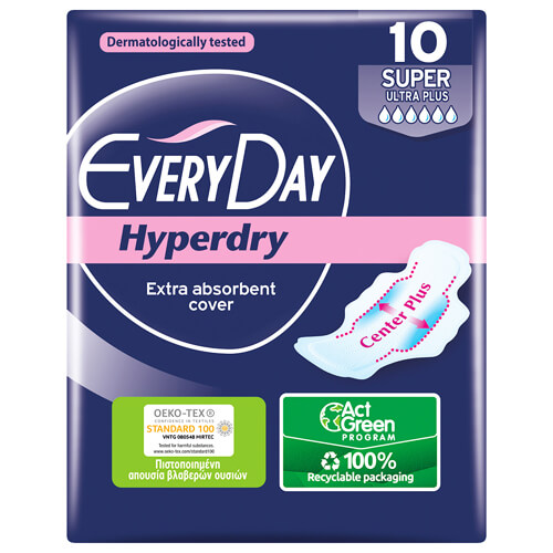EVERYDAY Σερβιέτες Hyperdry 10τεμ. Super Ultra Plus
