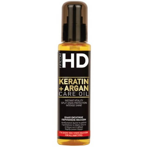 FARCOM HD Oil Μαλλιών (Keratin+Argan) 100ml