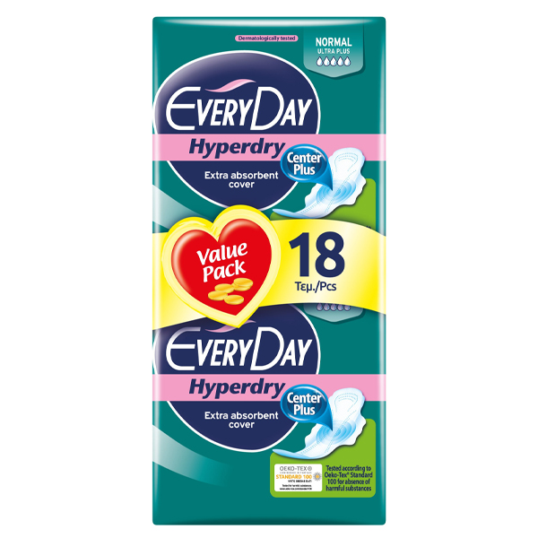 EVERYDAY Σερβιέτες Hyperdry 18τεμ. Normal Ultra Plus