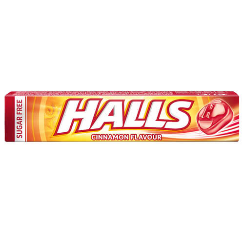Halls Καραμέλες 20x32gr Cinnamon Sugar Free Μασούρι