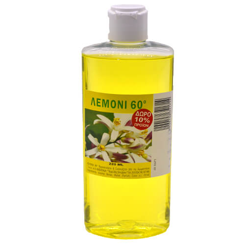 Κολόνια 60ο 220ml (Λεμόνι) (10% Προϊόν Δώρο)