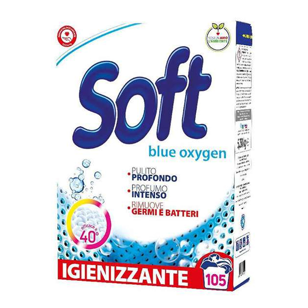 Soft Σκόνη Πλυντηρίου 105μεζ. (5,25kg) Blue Oxygen