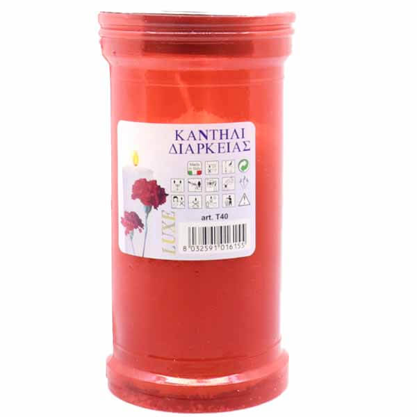 Κερί Μνημοσύνου Τ40 (Κόκκινο)