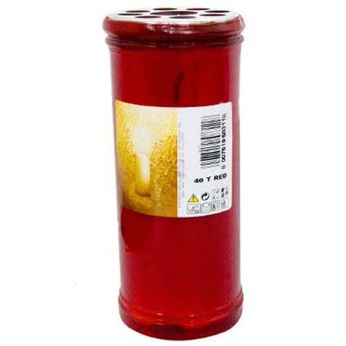 Κερί Μνημοσύνου Τ50 (Κόκκινο)