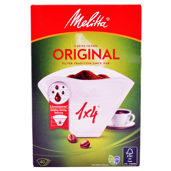 Melitta 1x4 Φίλτρα Καφέ 40τεμ.