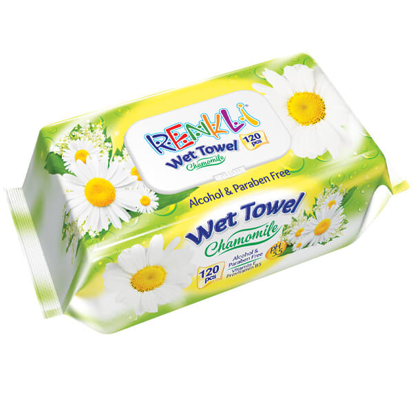 Renkly Μωρομάντηλα με Καπάκι 120τεμ. (Chamomile)