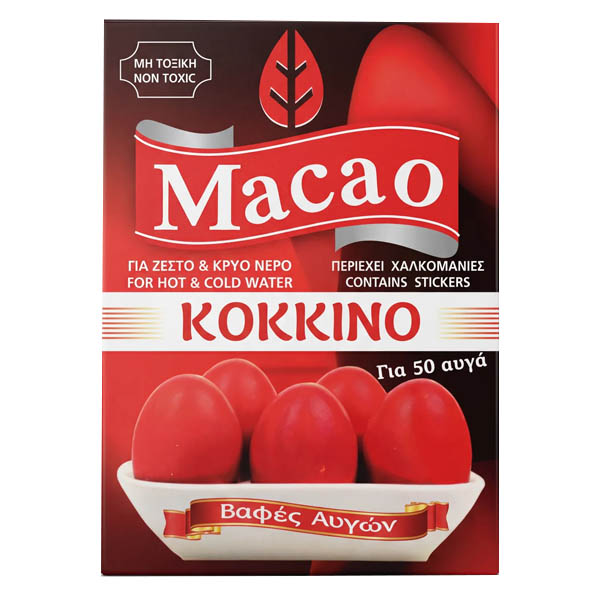 Macao Βαφή Αυγών 4gr Κόκκινη