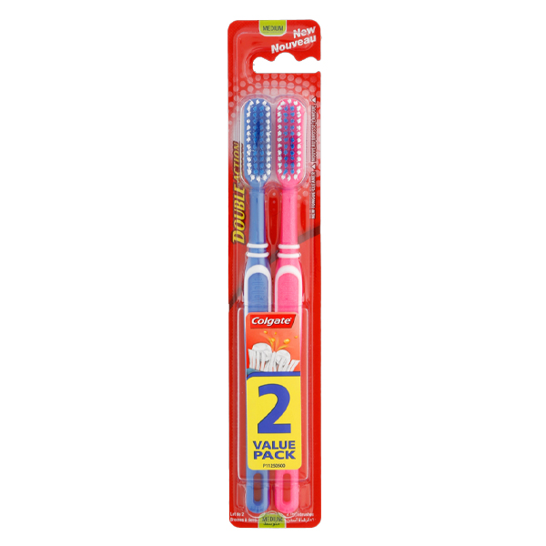 Colgate Οδοντόβουρτσες Double Action 2τεμ. (Medium)