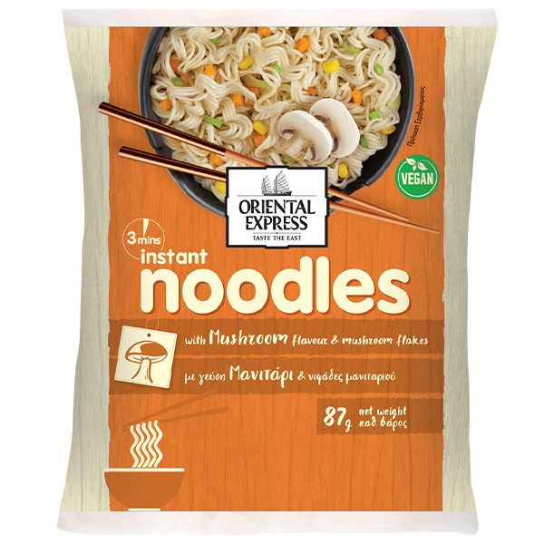 Oriental Express Noodles 3' 87gr - Μανιτάρι