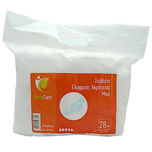 Bodycare Σερβιέτα Ελαφριάς Ακράτειας Maxi (28τεμ.)