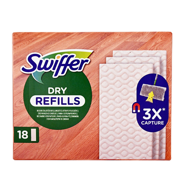 Swiffer Στεγνά Ανταλλακτικά Πανάκια 18τεμ. (Παρκέ)