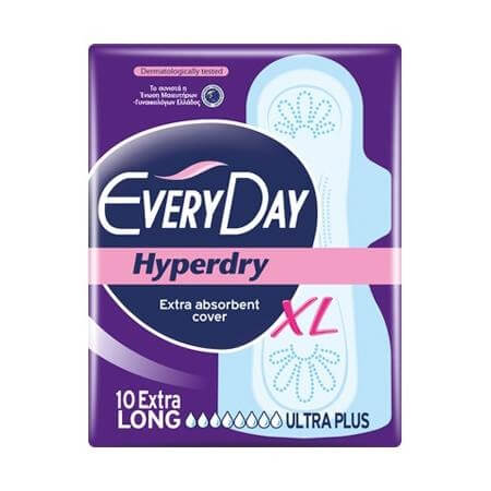 EVERYDAY Σερβιέτες Hyperdry 10τεμ. Extra Long Ultra Plus