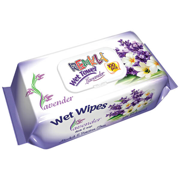 Renkly Μωρομάντηλα με Καπάκι 100τεμ. (Lavender) (Premium Series)