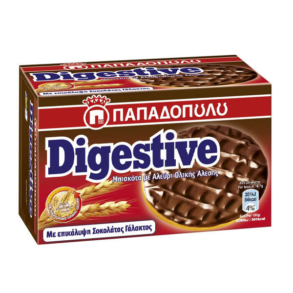 Παπαδοπούλου Digestive 200gr Σοκολάτα Γάλακτος