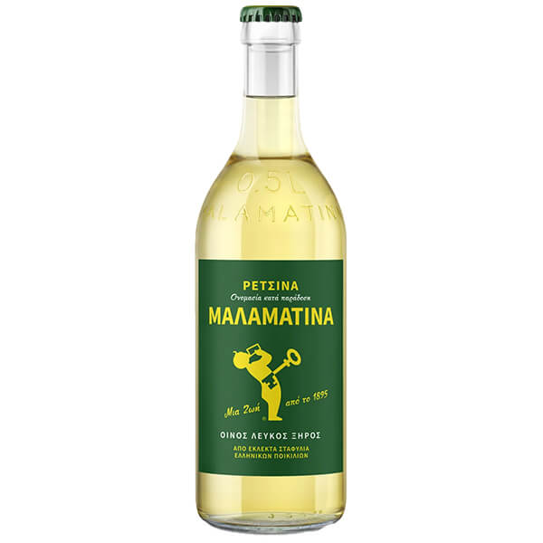 Μαλαματίνα Ρετσίνα 500ml (Επιστρεφόμενη Φιάλη)