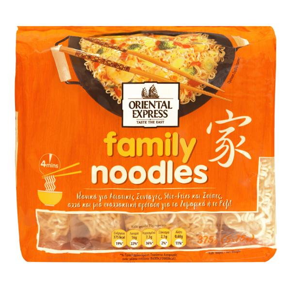Oriental Express Noodles Οικογενειακά 375gr (5x75gr)