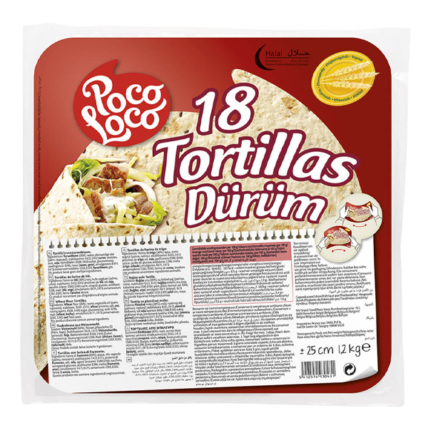 POCO LOCO Τορτίγια Σταρένια 25cm 18τεμ 1200gr