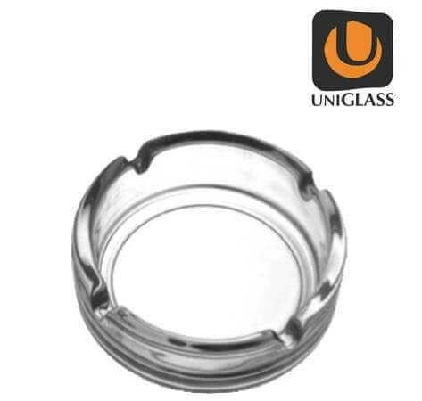 Uniglass Σταχτοδοχείο Γυαλ. Διάφανο Selena 105mm 24τεμ.