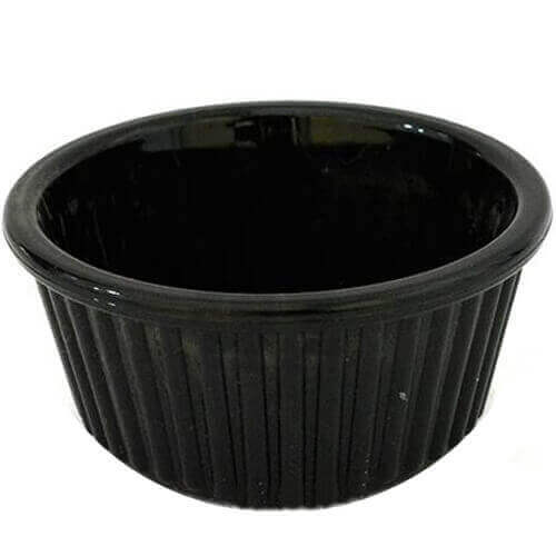 Μπολάκι Dip PC Στρογγυλό Με Ρίγες 30ml Μαύρο