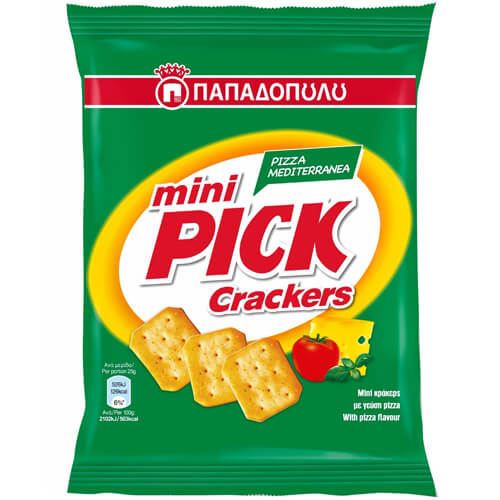 Παπαδόπουλου Mini Pick Crackers 70gr (Pizza Mediterranea)