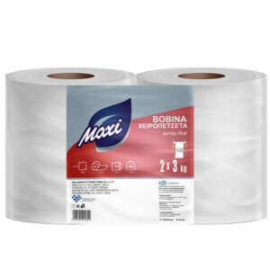 Maxi Χαρτί Βιομηχανικό (2x3kg) - Βομπίνα Λευκή