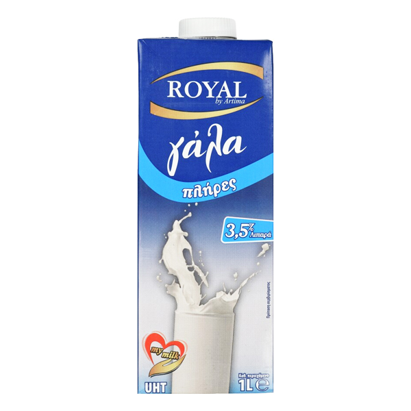 Royal Γάλα 1lt Πλήρες (3,5% Μακράς Διάρκειας)