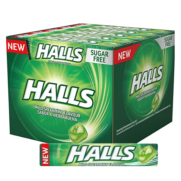 Halls Καραμέλες 20x32gr - Mild Spearmint (Sugar Free)