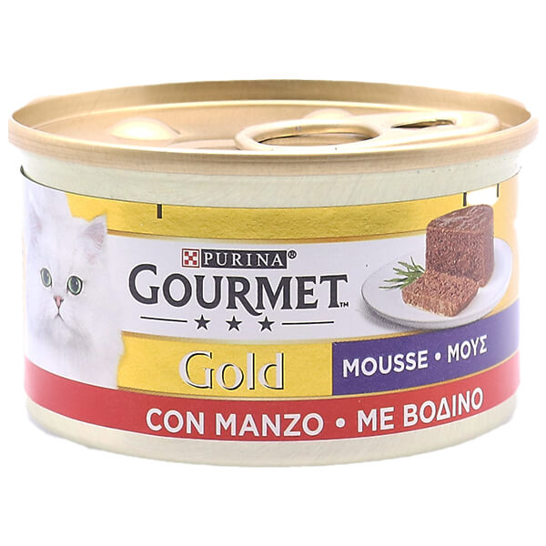 Gourmet Gold Γατοτροφή 85gr - Βοδινό Mousse