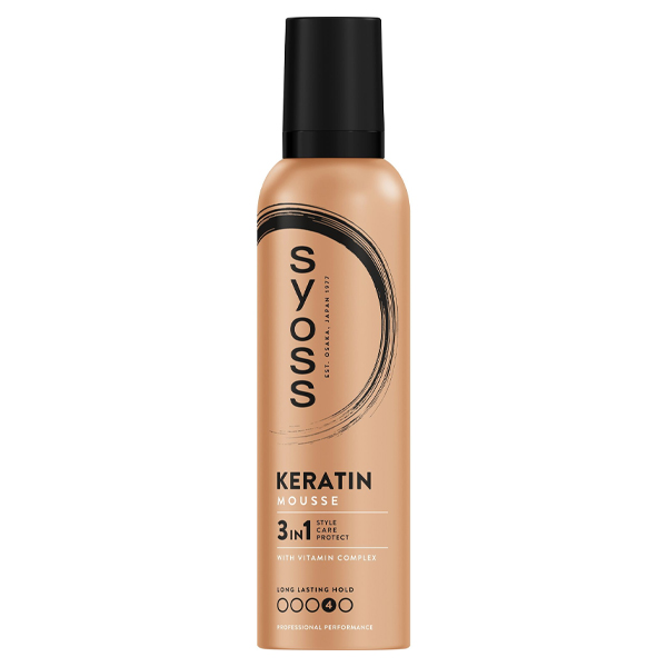 Syoss Mousse 250ml - Keratin/Χρυσό