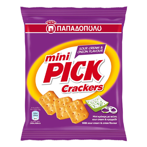 Παπαδόπουλου Mini Pick Crackers 70gr (Sour Cream)