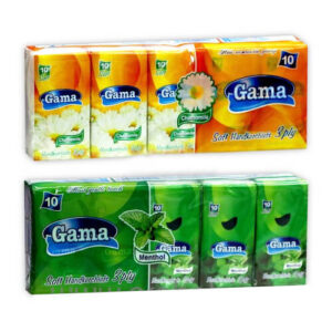 Gama Χαρτομάντηλα 3Φ 10τεμ. (Χαμομήλι-Μέντα)