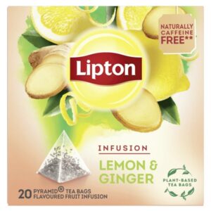 Lipton Τσάι 20 Φακελάκια 2gr με Άρωμα Λεμόνι & Ginger
