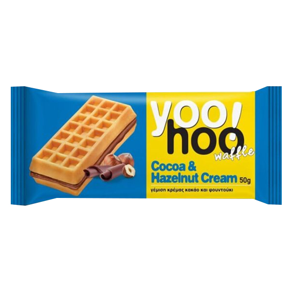 Yoohoo Βάφλα 50gr (Κακάο & Φουντούκι)