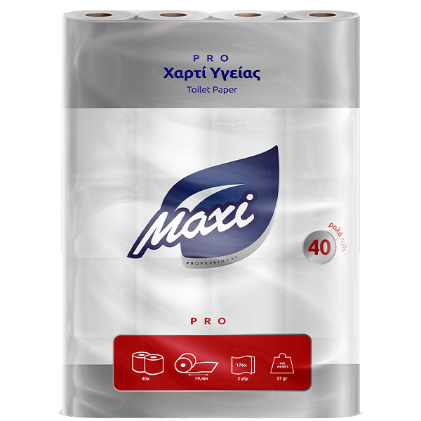 Maxi Χαρτί Υγείας 2φυλλο 65gr - 40 ΡΟΛΑ DECO