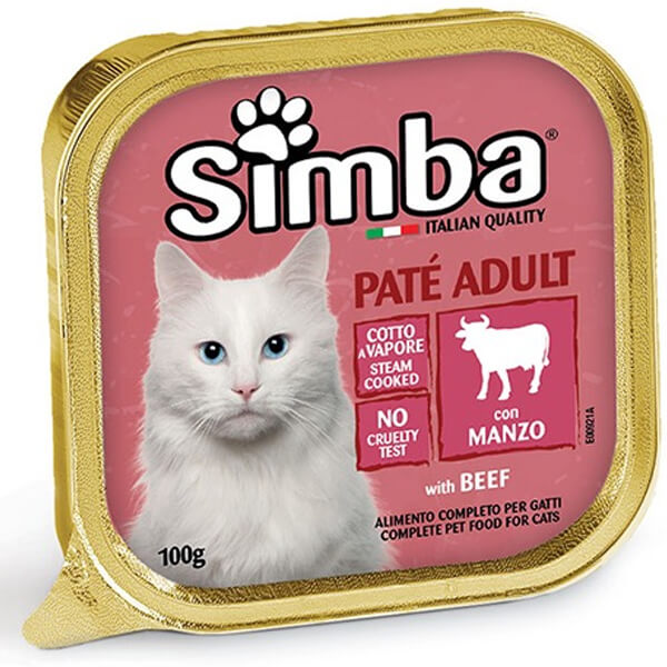 Simba Γατοτροφή Pate 100gr (Βοδινό)