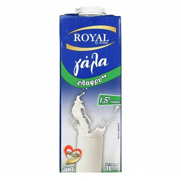 Royal Γάλα 1lt Light - 1,5% Μακράς Διάρκειας
